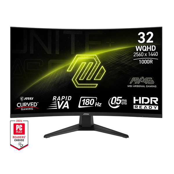 MSI 微星 MAG 325CQF 電競曲面顯示器 (32型曲面/ Rapid VA/ WQHD/ 180Hz/ 0.5ms)