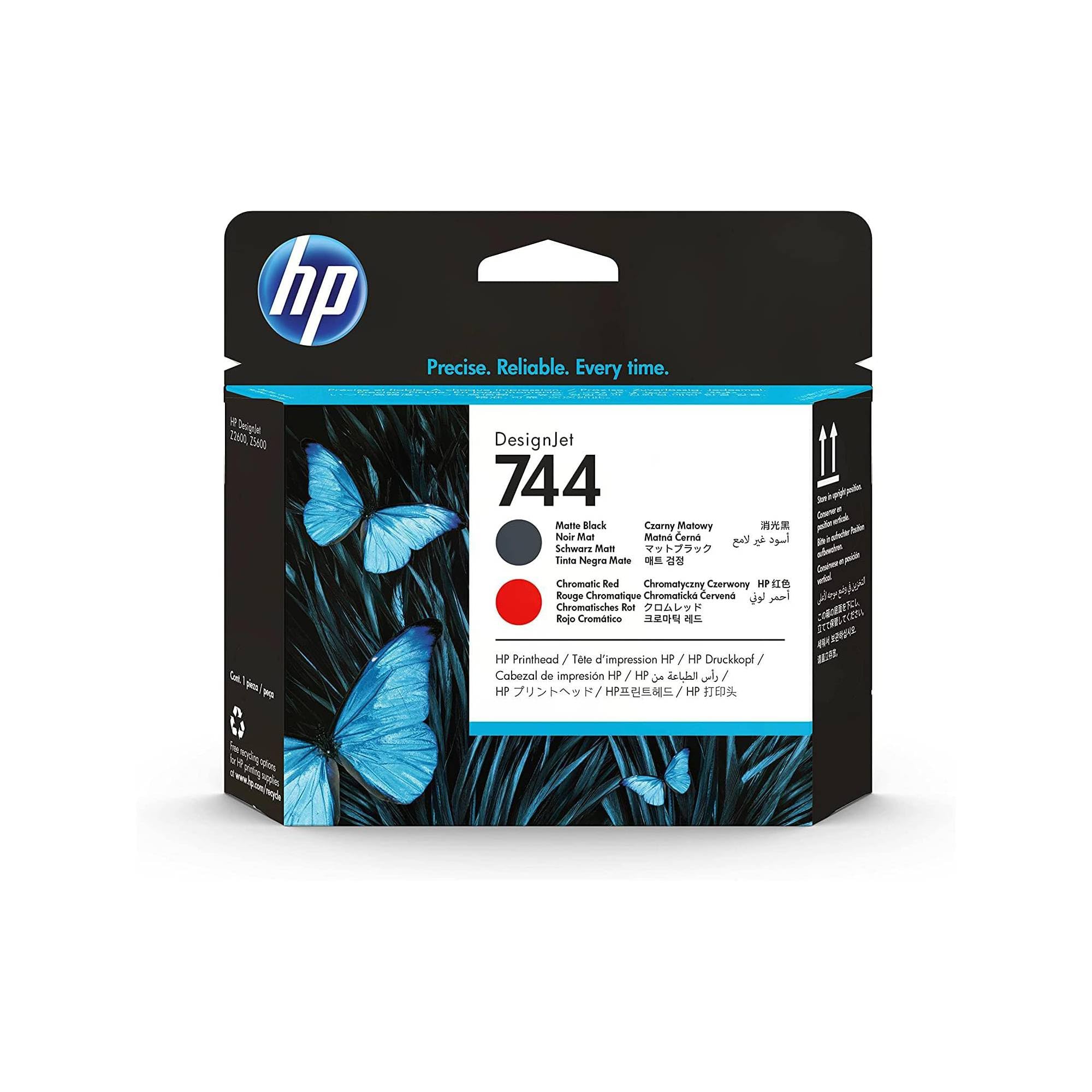 HP 惠普 744 消光黑/虹色 列印頭 MBK/R