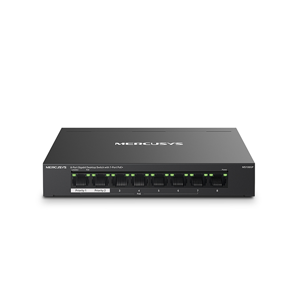 Mercusys 水星 MS108GP 7個PoE + 連接埠 8 Gigabit 埠桌上型交換器