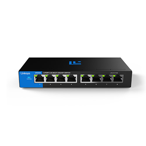 Linksys 8-Port 2.5G Multi-Gigabit 非網管型交換器(LN2308-AH)