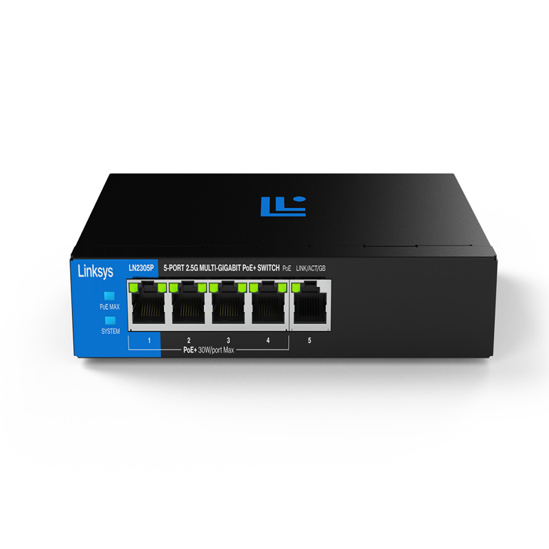 Linksys 5-Port 2.5G Multi-Gigabit 非網管POE交換器(LN2305P-AH)