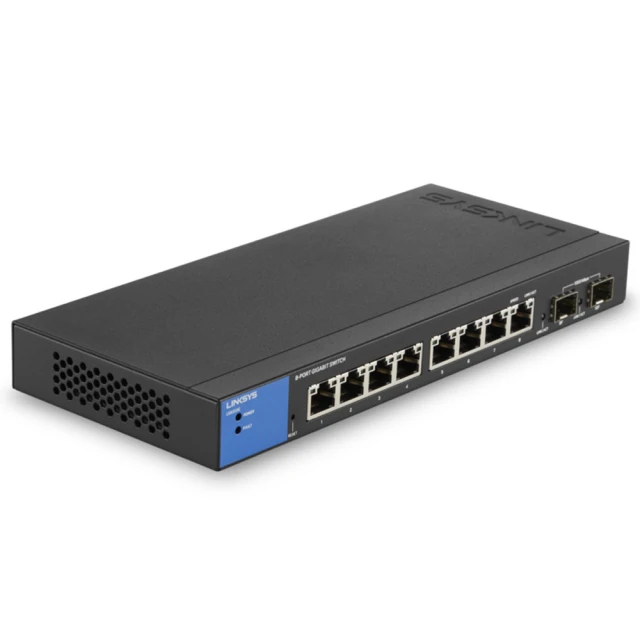 Linksys 8埠GE+2埠SFP L2管理型 Gigabit 超高速乙太網路交換器 鐵殼(LGS310C-TW)