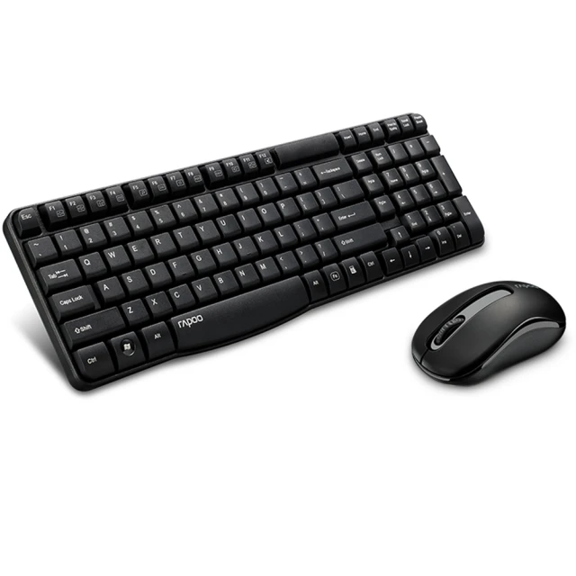 Rapoo 雷柏 X1800S 極簡風2.4GHz無線鍵鼠組(黑)