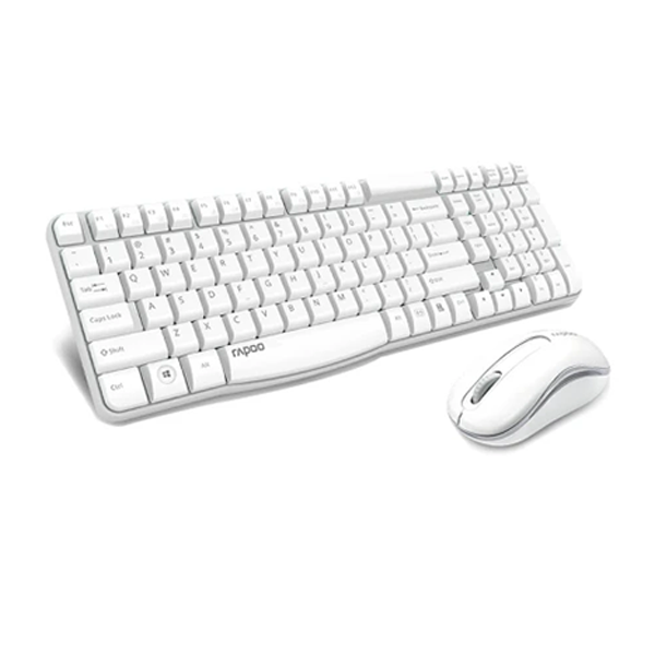 Rapoo 雷柏 X1800S 極簡風2.4GHz無線鍵鼠組(白)