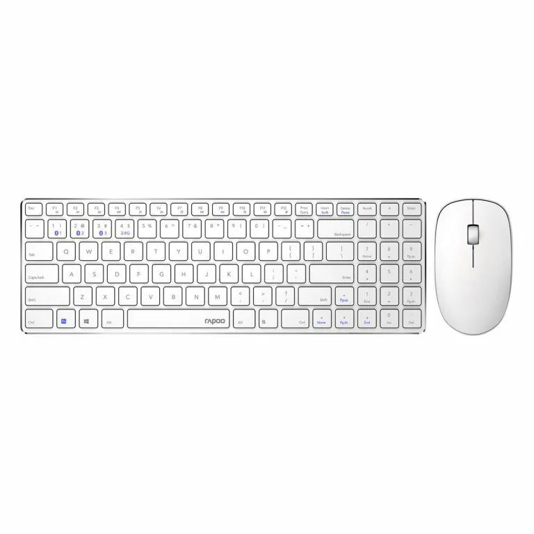 rapoo 雷柏 9300M 無線刀鋒式超薄三模鍵盤滑鼠組(白)