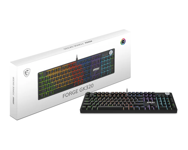MSI 微星 FORGE GK320 RED TC 電競鍵盤 (機械紅軸)