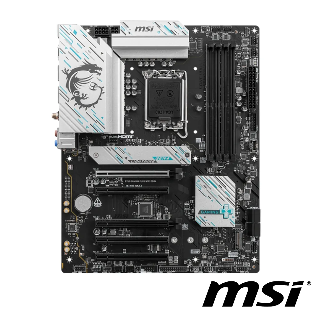 MSI 微星B760 GAMING PLUS WIFI DDR4 主機板