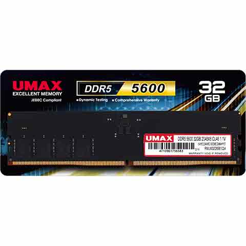 UMAX DDR5 5600 32GB 2048X8 桌上型記憶體