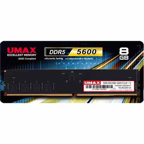 UMAX DDR5 5600 8GB 1024X16 桌上型記憶體