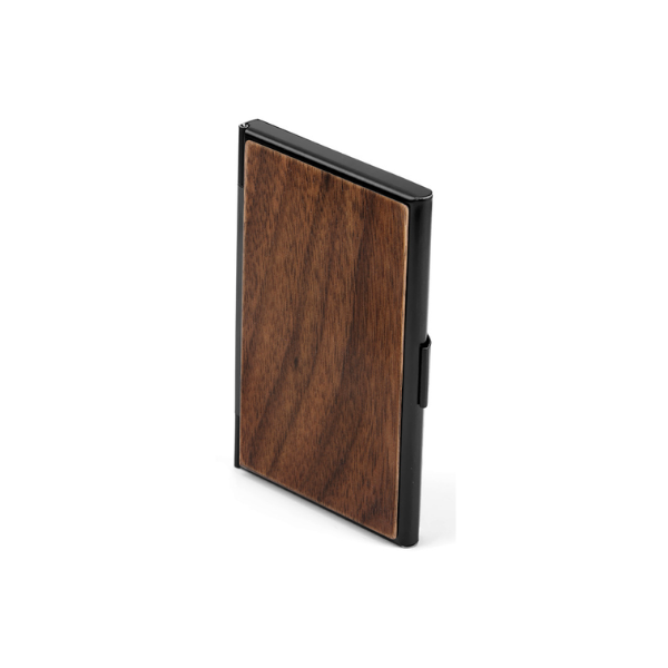 【客製禮贈品】不鏽鋼實木商務名片盒