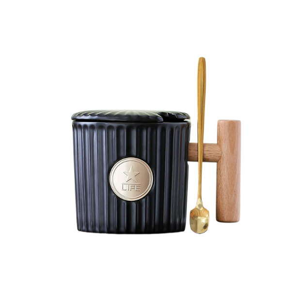 【客製禮贈品】木柄高顏值陶瓷馬克杯