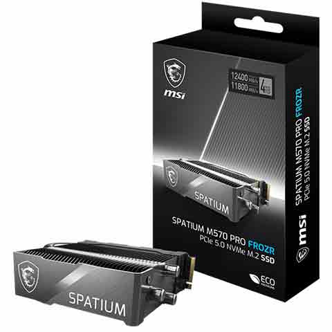 MSI 微星 SPATIUM M570 PRO PCIe 5.0 NVMe M.2 2TB FROZR 固態硬碟