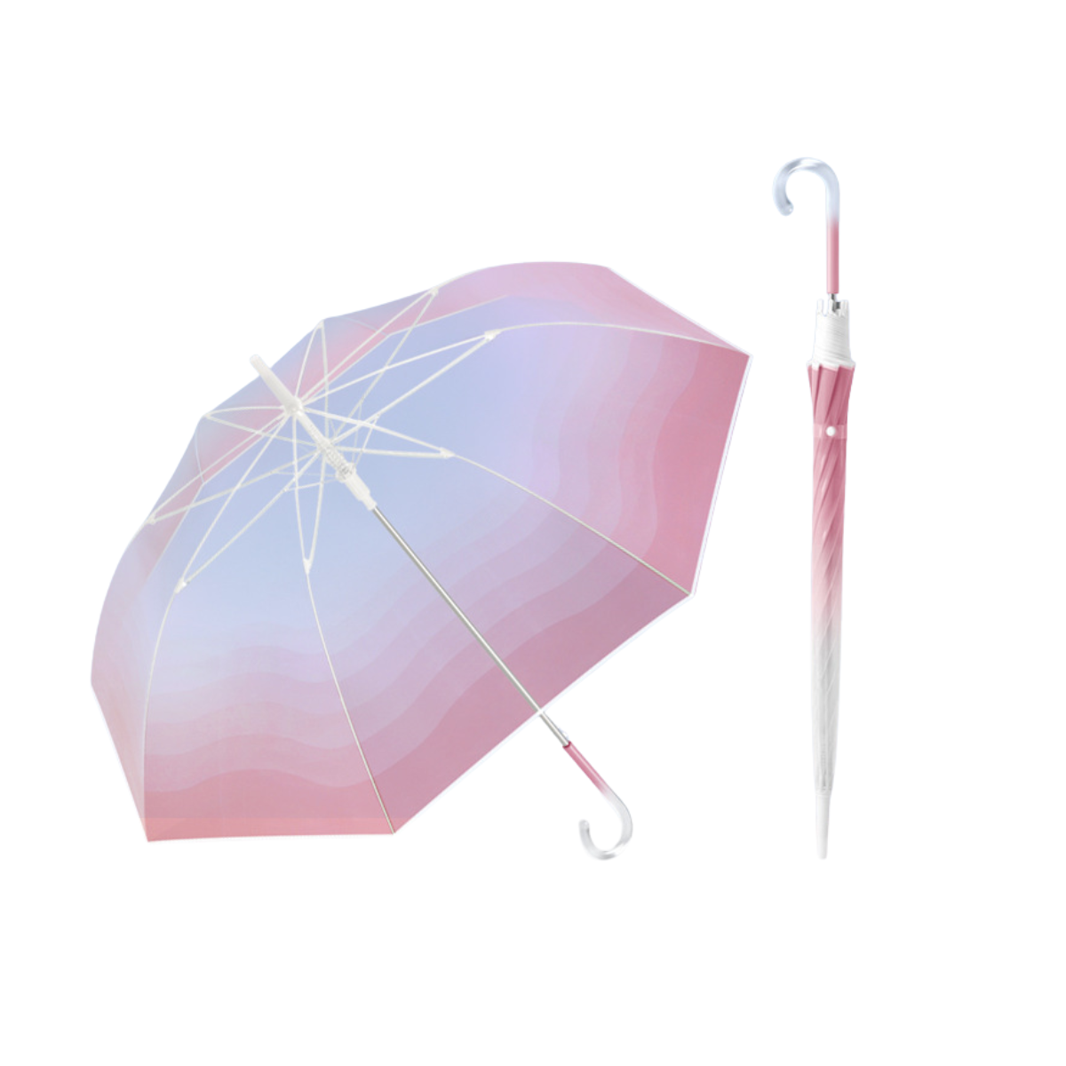 【客製禮贈品】ins夢幻漸變透明傘