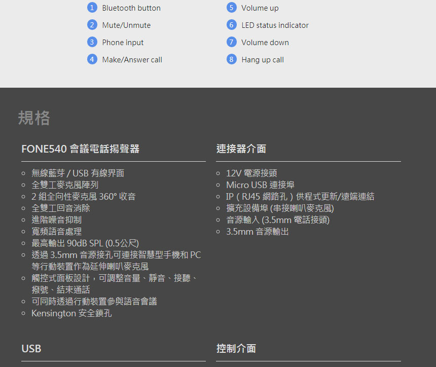 AVer FONE540 USB 喇叭麥克風組 ( FONE540 (61U6100000AD) ),U52500035,AVerFONE540USB喇叭麥克風組(FONE540(61U6100000AD)),原廠保固,大量採購歡迎洽詢,品質保證