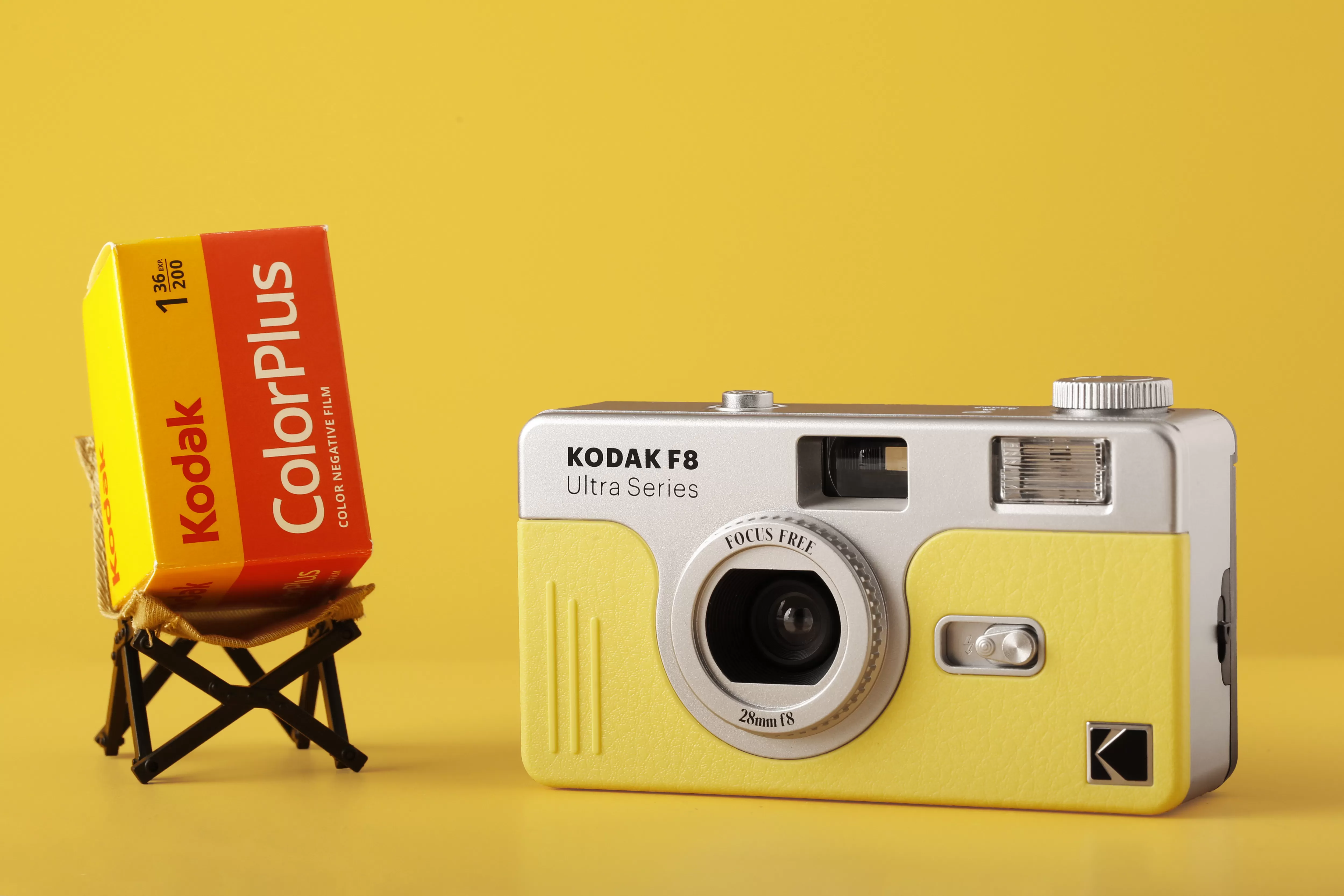 Kodak 柯達 F8 黃色 柯達復古底片相機