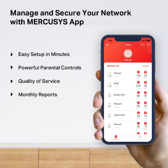 Mercusys 水星 Halo H50G AC1900 全家庭式 Mesh Wi-Fi 無線路由器 二入組