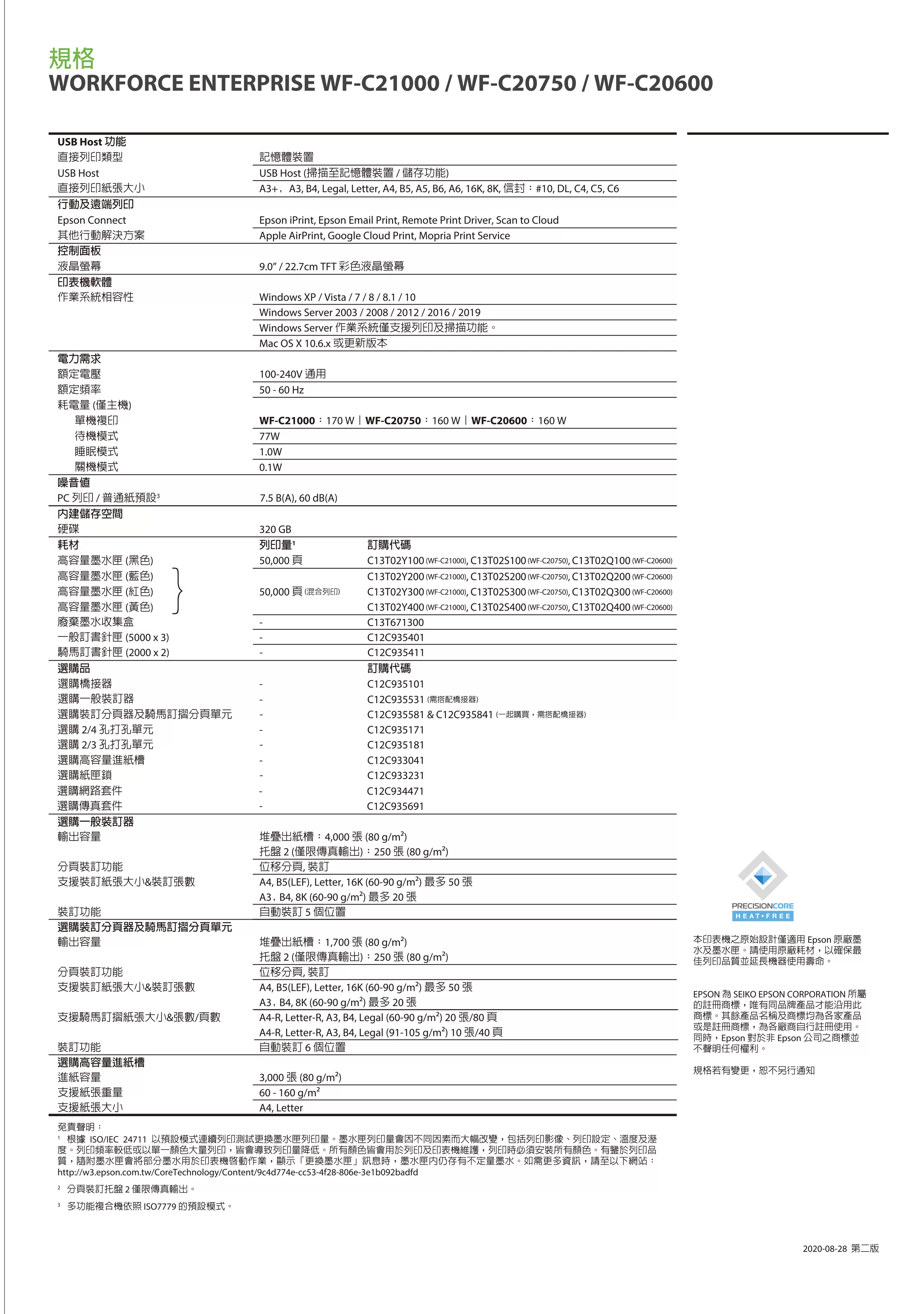 Epson 愛普生 WF-C21000 免加熱極速影印機