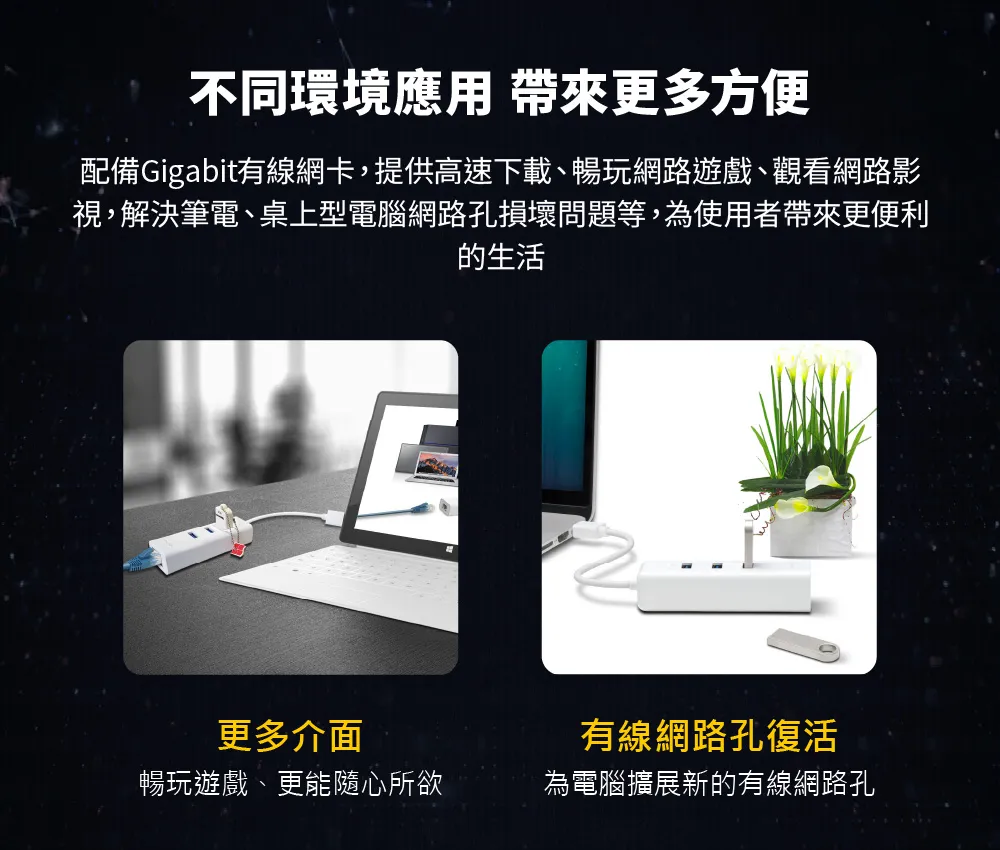 TP-Link UE330 3 埠 USB 3.0 集線器與 Gigabit USB 網卡