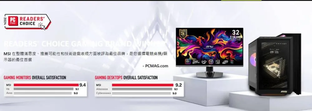 MSI 微星 MAG 275CQPF 電競顯示器 (27型曲面 / 1500R / 180Hz)
