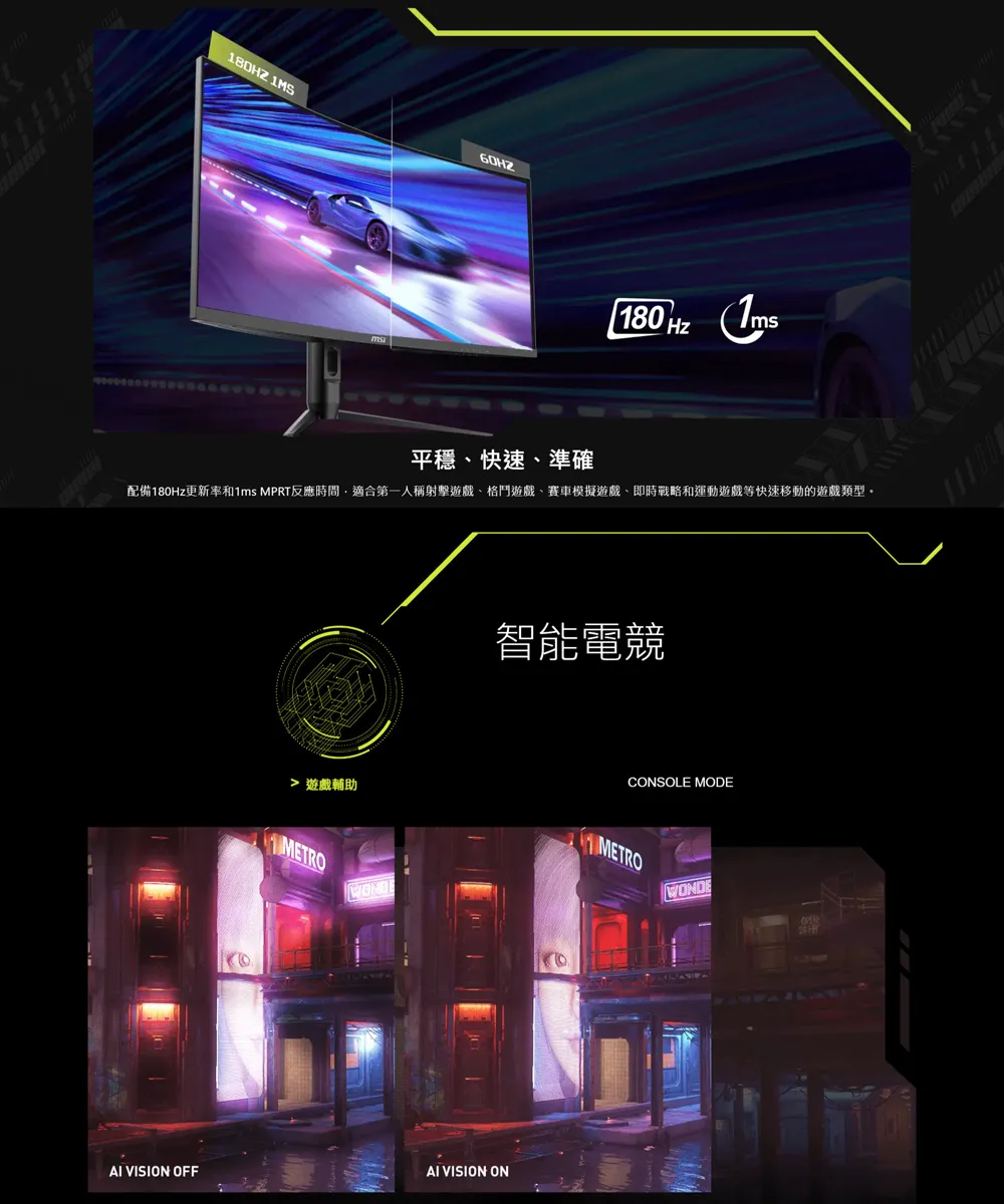 MSI 微星 MAG 342CQR E2 電競顯示器 (34型曲面/ VA/ UWQHD/ 180Hz/ ms/ HDR)