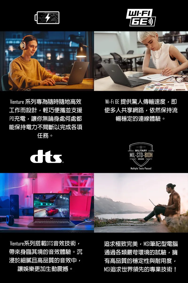 MSI 微星 VenturePro 16 AI 創作者筆電｜Intel Core Ultra 7｜RTX 4050 6G獨顯｜AI效能機種｜16吋高效行動平台,U51880008,MSI微星VenturePro16AI創作者筆電｜IntelCoreUltra7｜RTX40506G獨顯｜AI效能機種｜16吋高效行動平台,原廠保固,大量採購歡迎洽詢,安心保證