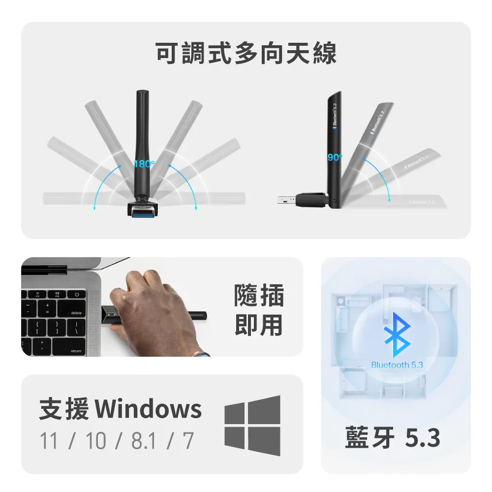 TP-Link UB500 Plus 遠距離藍牙 USB 接收器