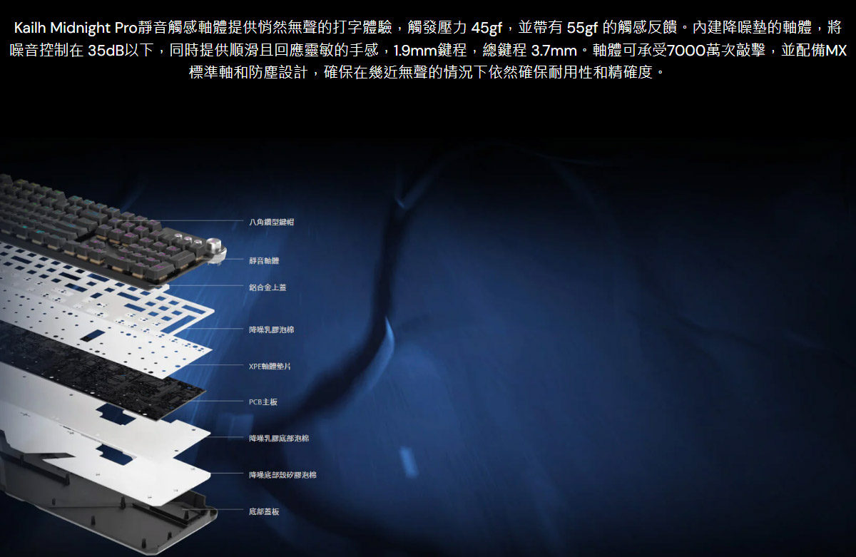 MSI 微星 STRIKE 600 SILENT TC 終極靜音RGB電競鍵盤