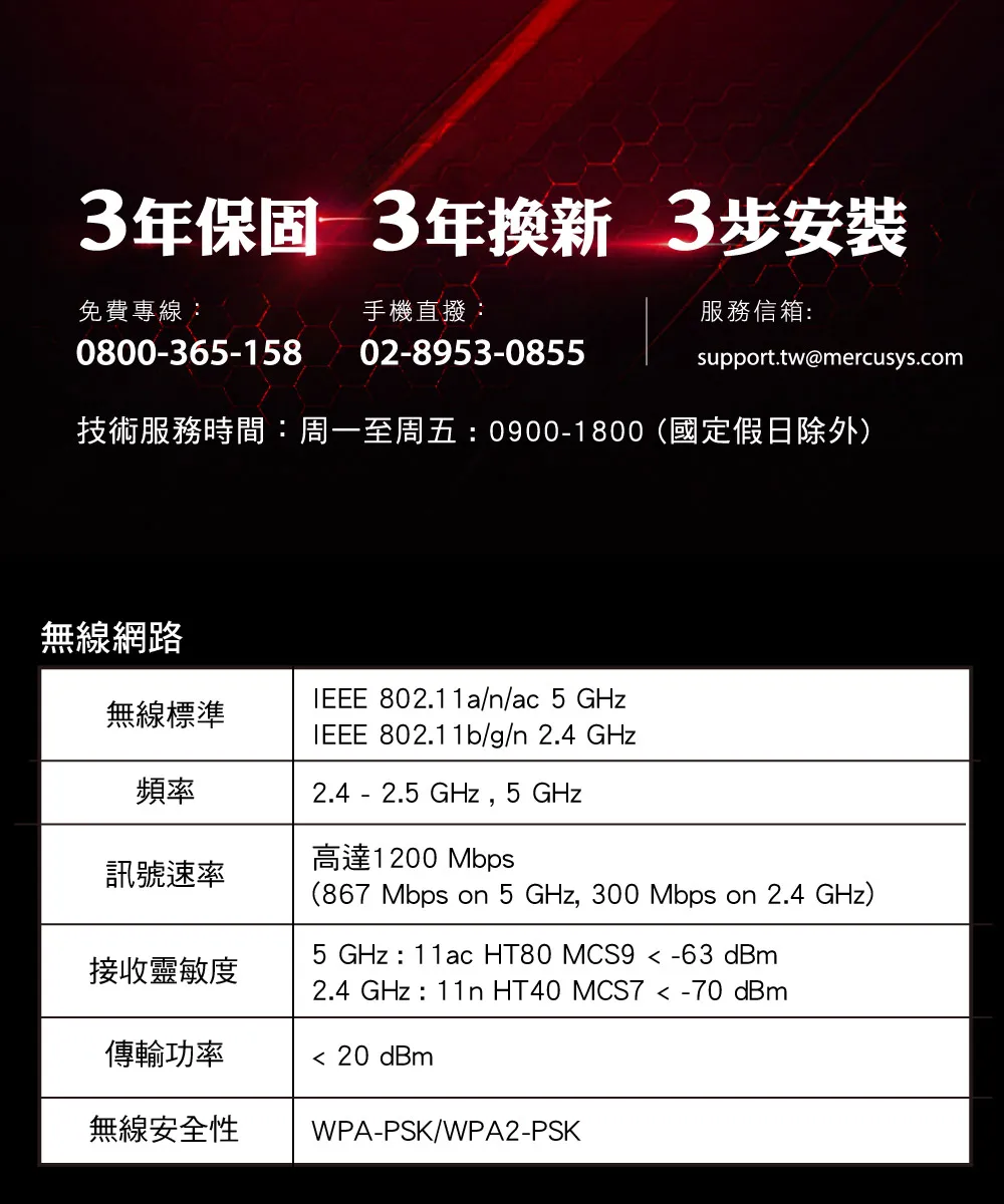 Mercusys 水星 ME30 AC1200 Wi-Fi 訊號延伸器