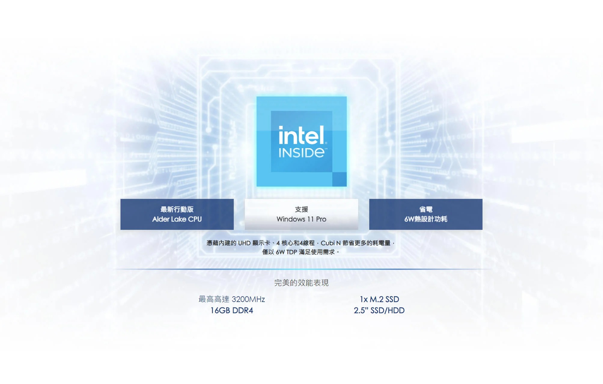 MSI 微星 Cubi N ADL-021BTW 超迷你電腦 N100 / Barebone 無記憶體儲存 / 無作業系統