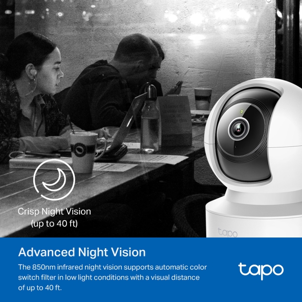 TP-Link Tapo Tapo C222 旋轉式 AI 家庭安全 Wi-Fi 攝影機