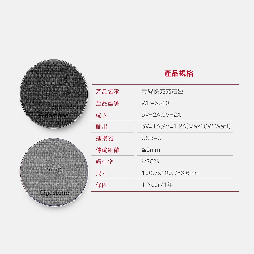 GIGASTONE WP-5310G快充充電盤灰 ( WP-5310G-WEB ),實際價格以報價為主,U52660050,GIGASTONEWP-5310G快充充電盤灰(WP-5310G-WEB),原廠保固,大量採購歡迎洽詢