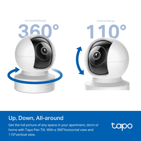 TP-Link Tapo Tapo C222 旋轉式 AI 家庭安全 Wi-Fi 攝影機