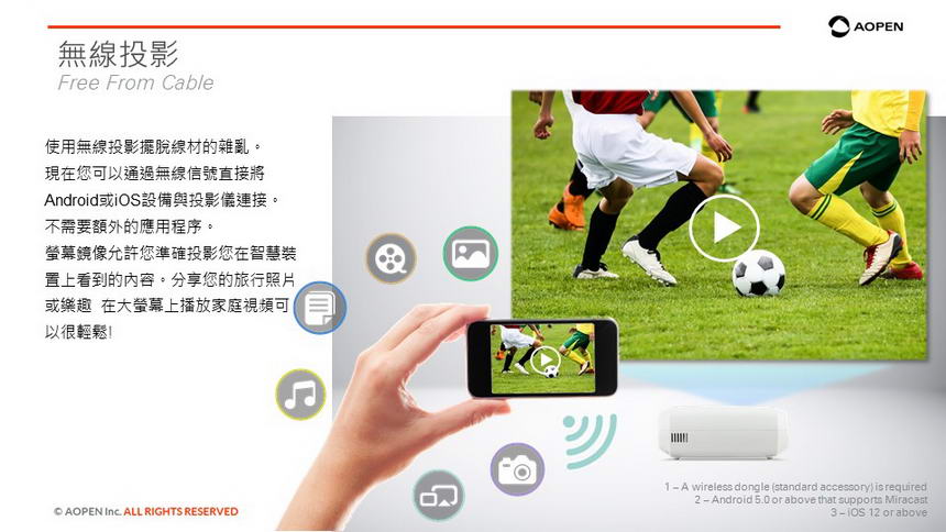 ACER AOPEN QF12高畫質 個人無線劇院投影機( MR.JU411.006 ),U52450020,ACERAOPENQF12高畫質個人無線劇院投影機(MR.JU411.006),原廠保固,大量採購歡迎洽詢,品質保證