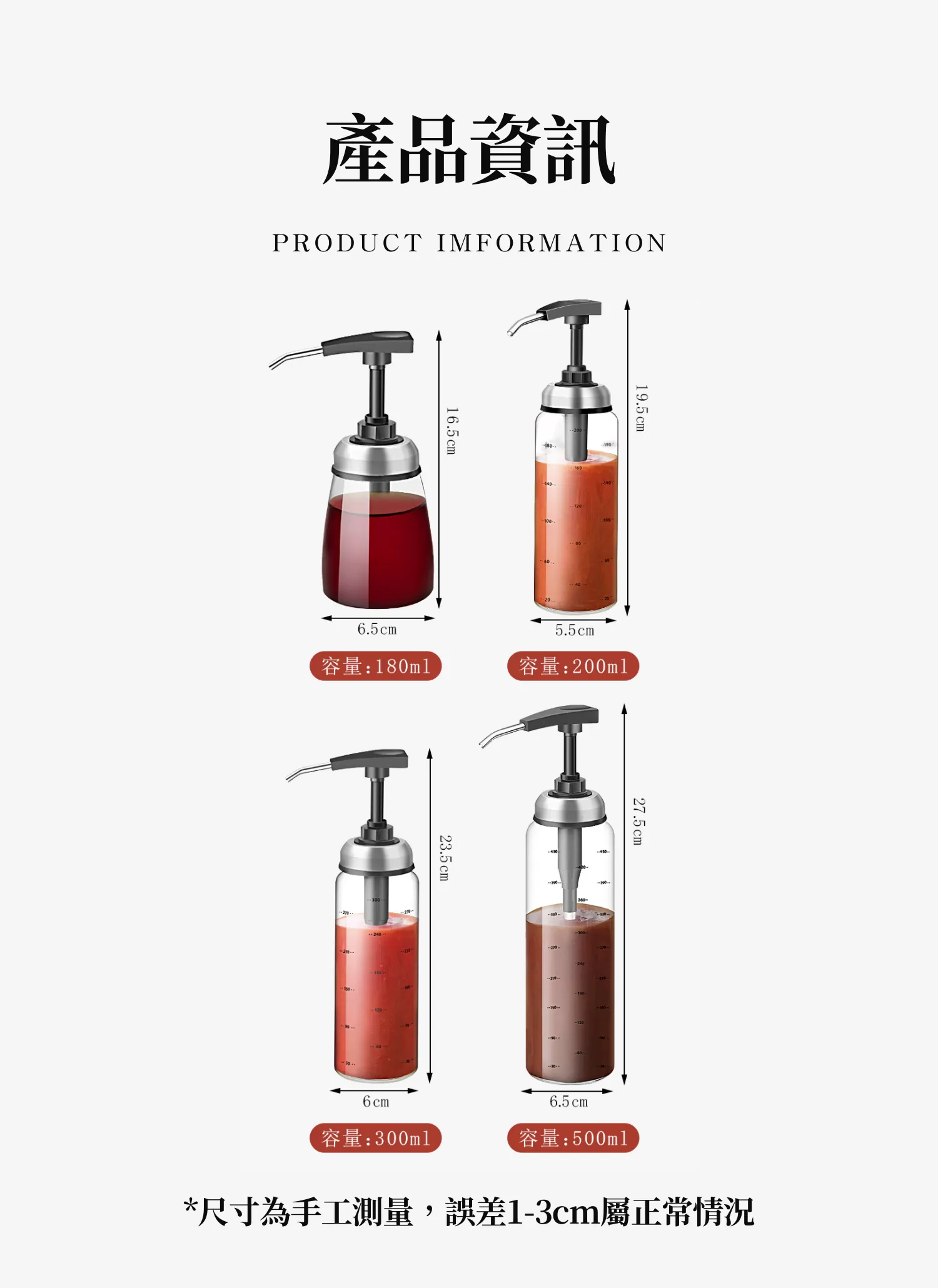 【客製禮贈品】按壓式調味料分裝瓶,實際價格以報價為主,U60480003,【客製禮贈品】按壓式調味料分裝瓶,商品規格,客製禮贈品專區