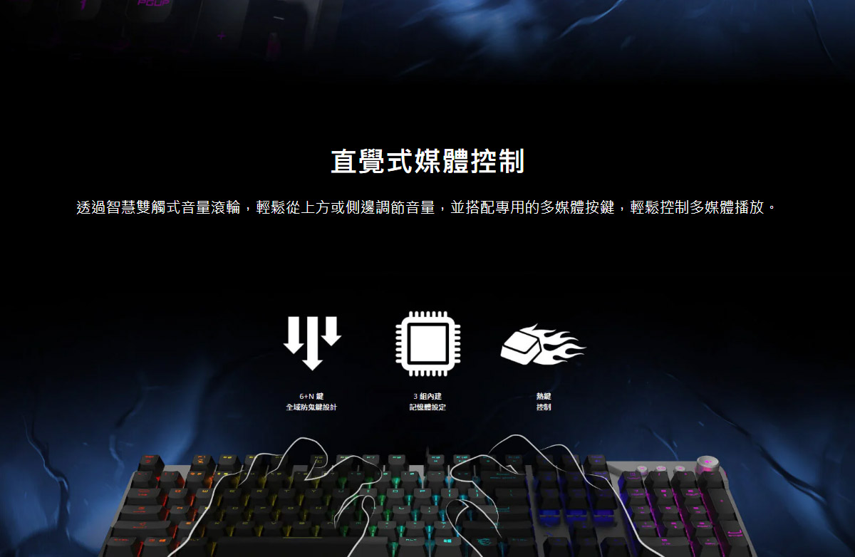 MSI 微星 STRIKE 600 SILENT TC 終極靜音RGB電競鍵盤