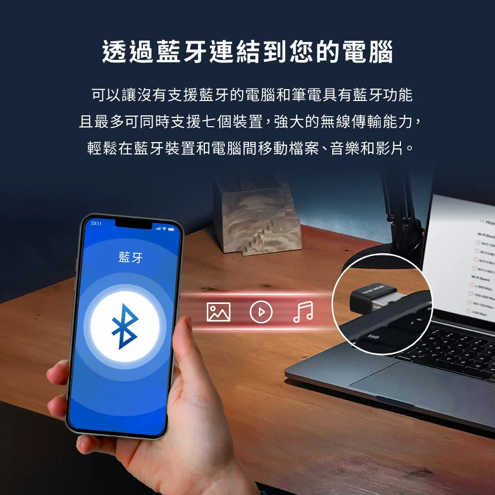 Mercusys 水星 MA530 藍牙 5.3 微型 USB 接收器
