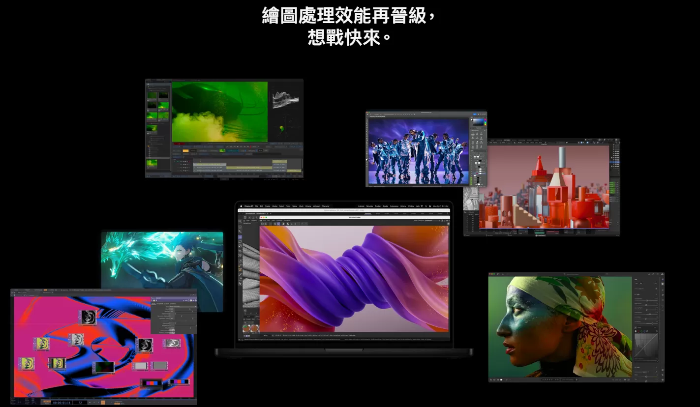 Apple 14 吋 MacBook Pro M4晶片 10 核心 CPU 10 核心 GPU 16GB 統一記憶體 512GB SSD 儲存裝置