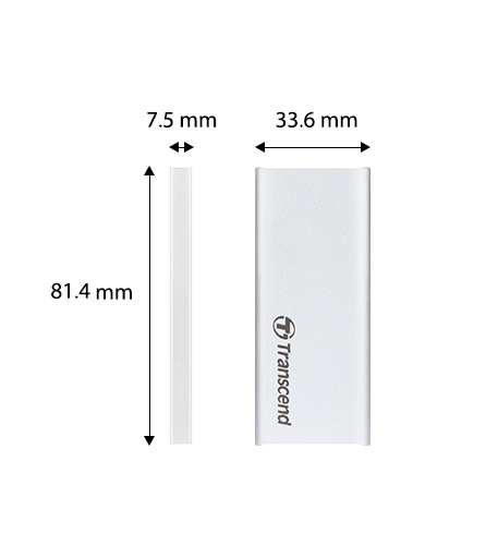 Transcend 創見 ESD260C 行動固態硬碟 1TB 晶燦銀