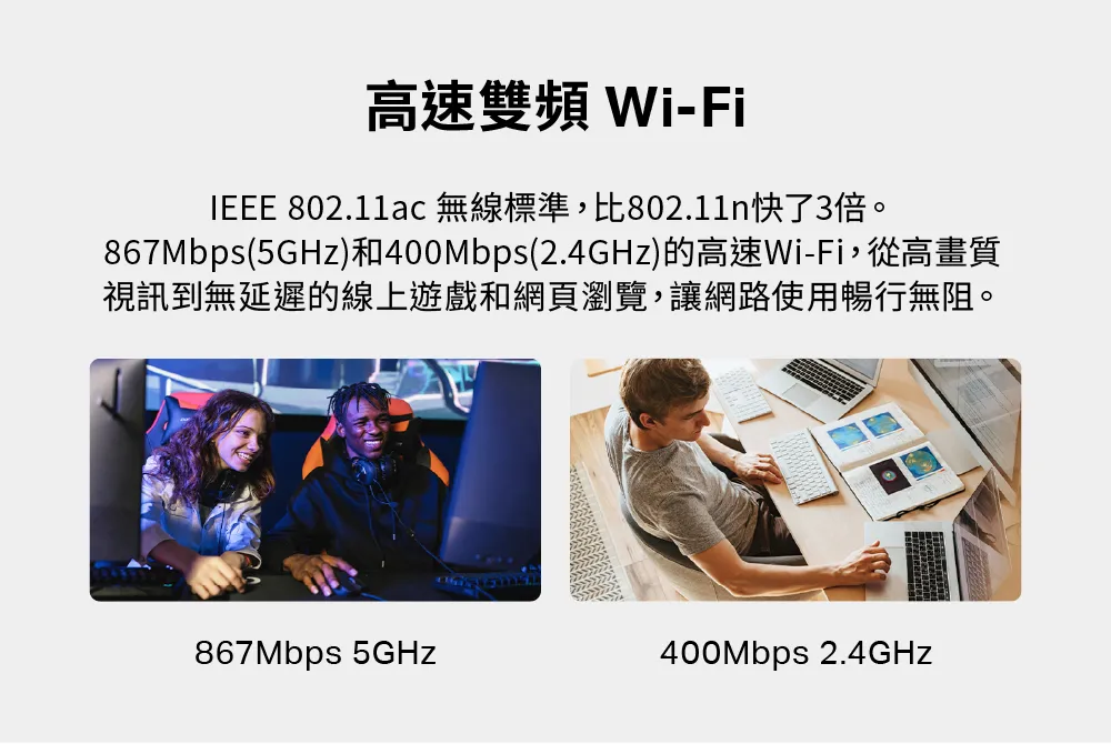 Mercusys 水星 MA30H AC1300 高增益無線雙頻 USB 網卡