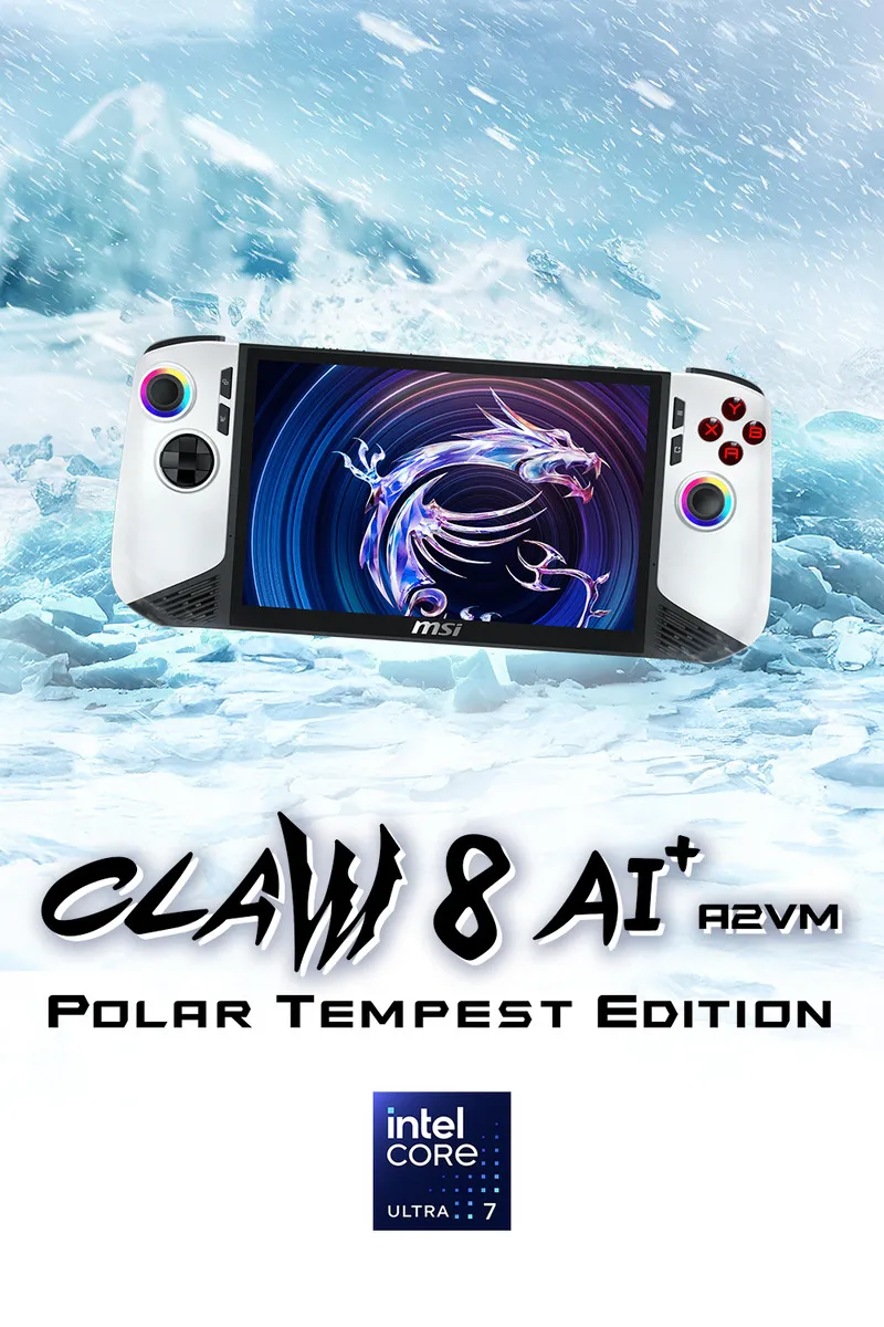 MSI 微星 Claw 8 AI+ A2VM 極地風暴特仕版 Polar Tempest Edition 電競掌機