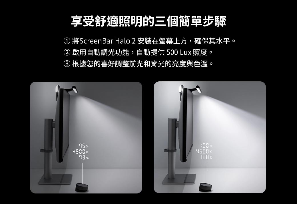 BenQ ScreenBar Halo2(無線旋鈕版)螢幕智能掛燈 ( 9H.W4PWT.WS1 ),U52520054,BenQScreenBarHalo2(無線旋鈕版)螢幕智能掛燈(9H.W4PWT.WS1),原廠保固,大量採購歡迎洽詢,品質保證