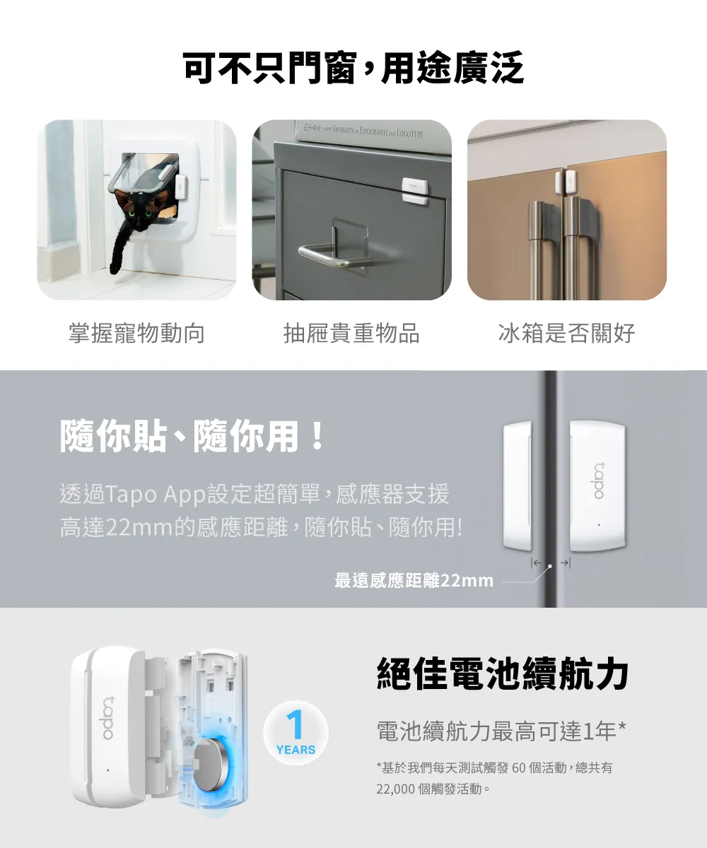 TP-Link Tapo T110 智慧接觸式感應器