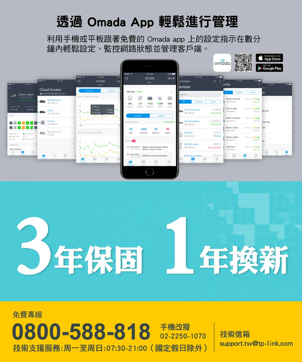 TP-Link EAP225 AC1350 無線MU-MIMO Gigabit吸頂式基地台 / 無線AP