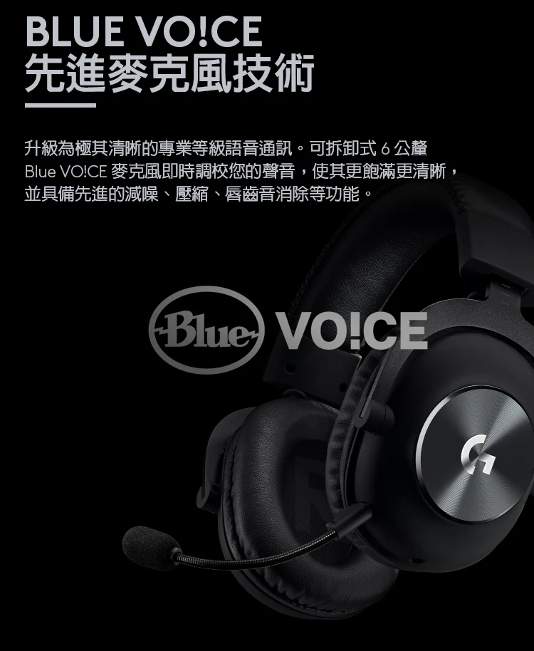 Logitech 羅技G Pro X 電競 耳機麥克風 - 黑