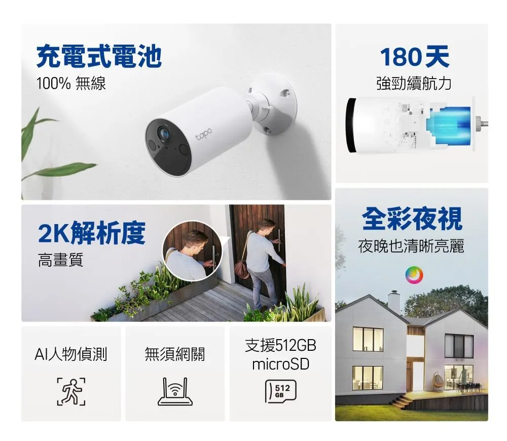 TP-Link Tapo C410 智慧無線室內/戶外安全攝影機