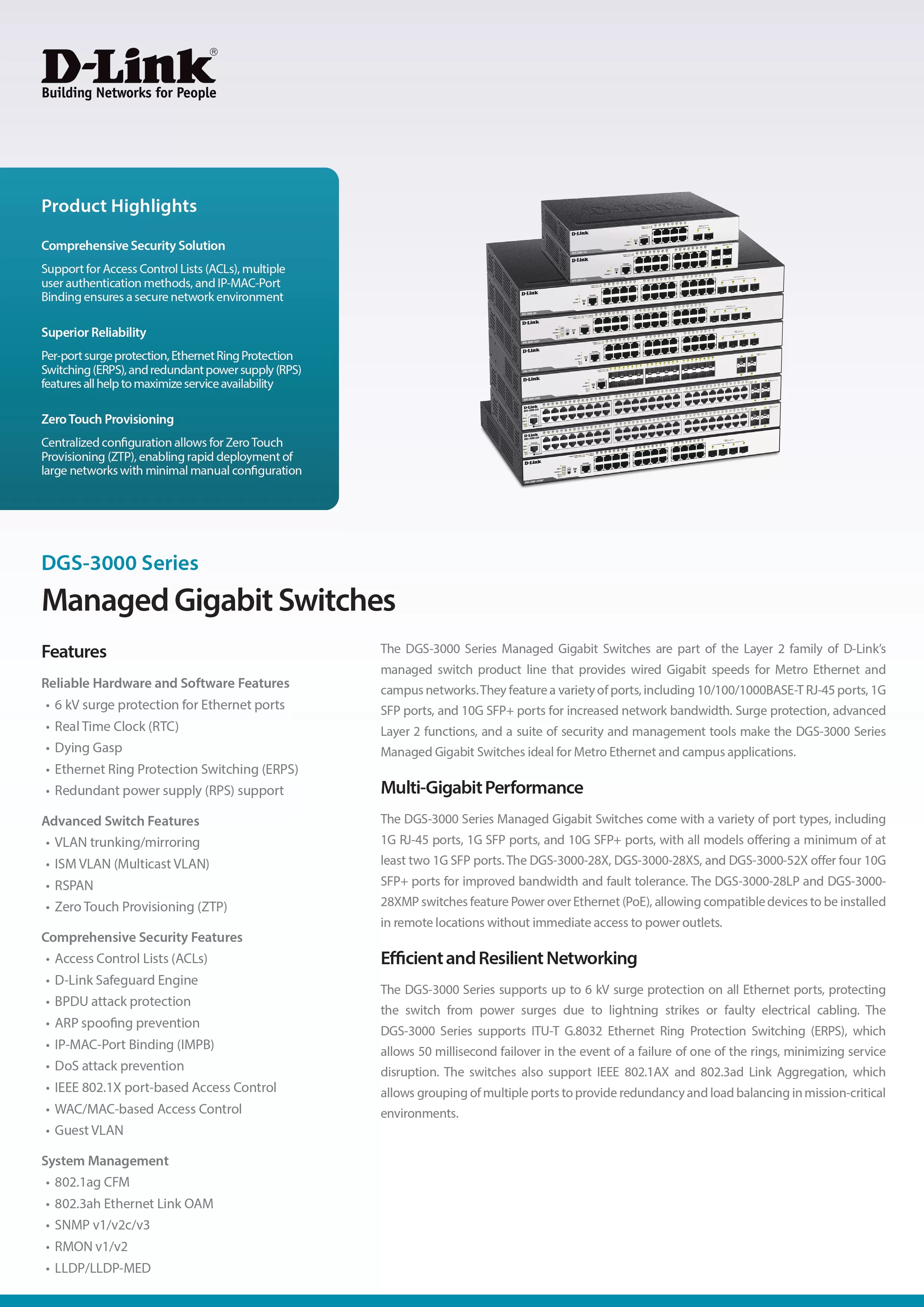 D-Link 友訊 DGS-3000-28X Layer 2 Managed 28埠網路交換器