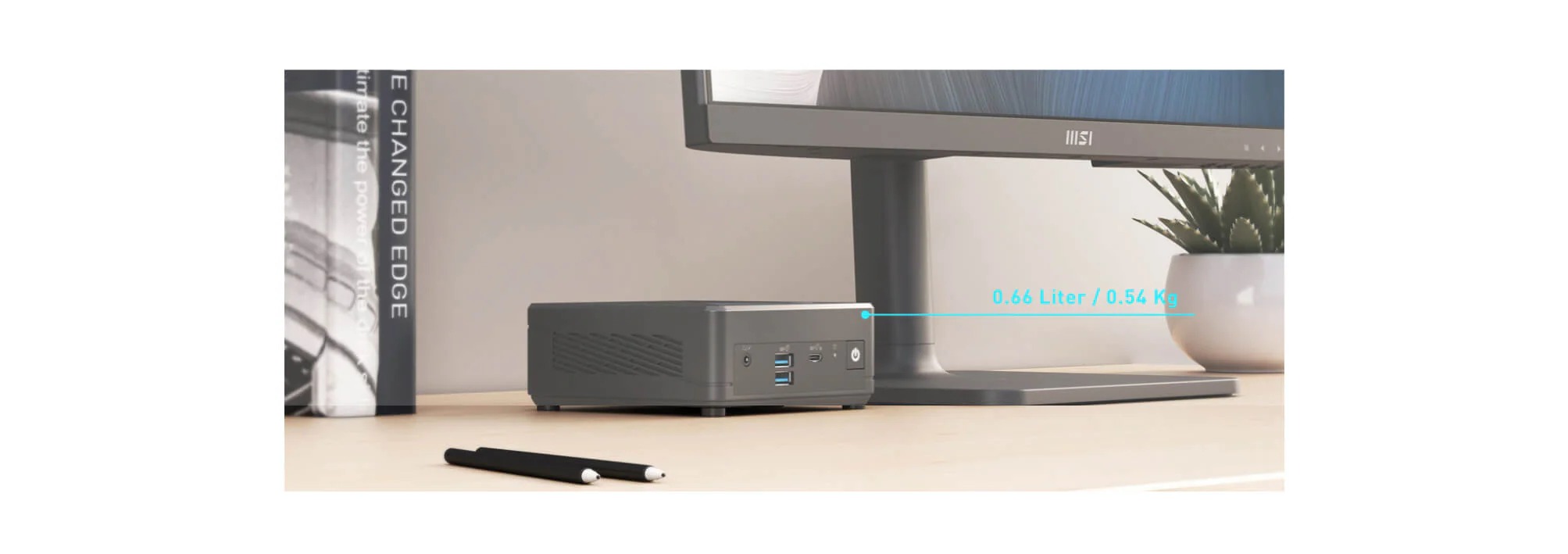 MSI 微星 Cubi N ADL-021BTW 超迷你電腦 N100 / Barebone 無記憶體儲存 / 無作業系統