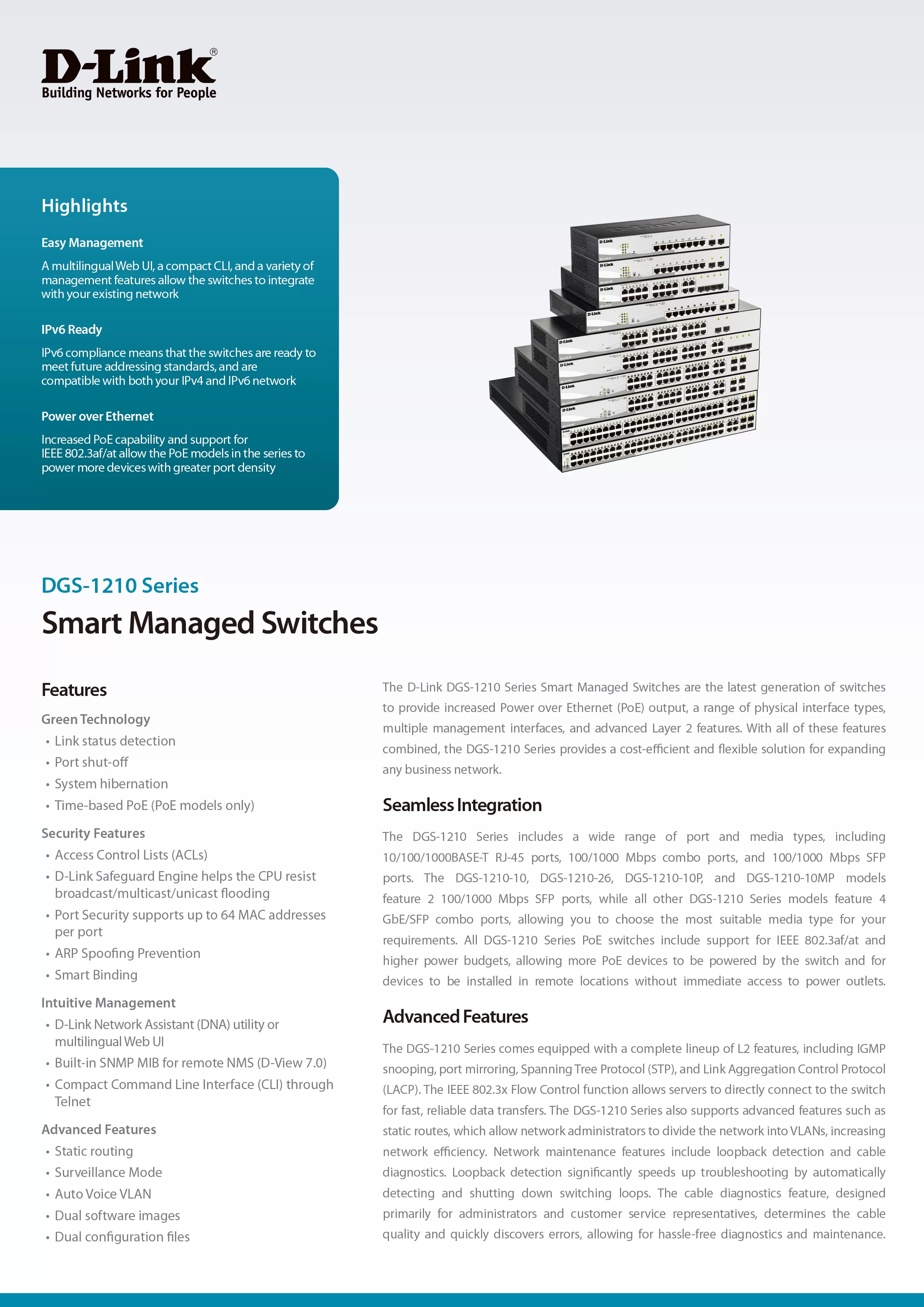 D-Link 友訊 DGS-1210-20 Layer 2 Gigabit 智慧型網管交換器