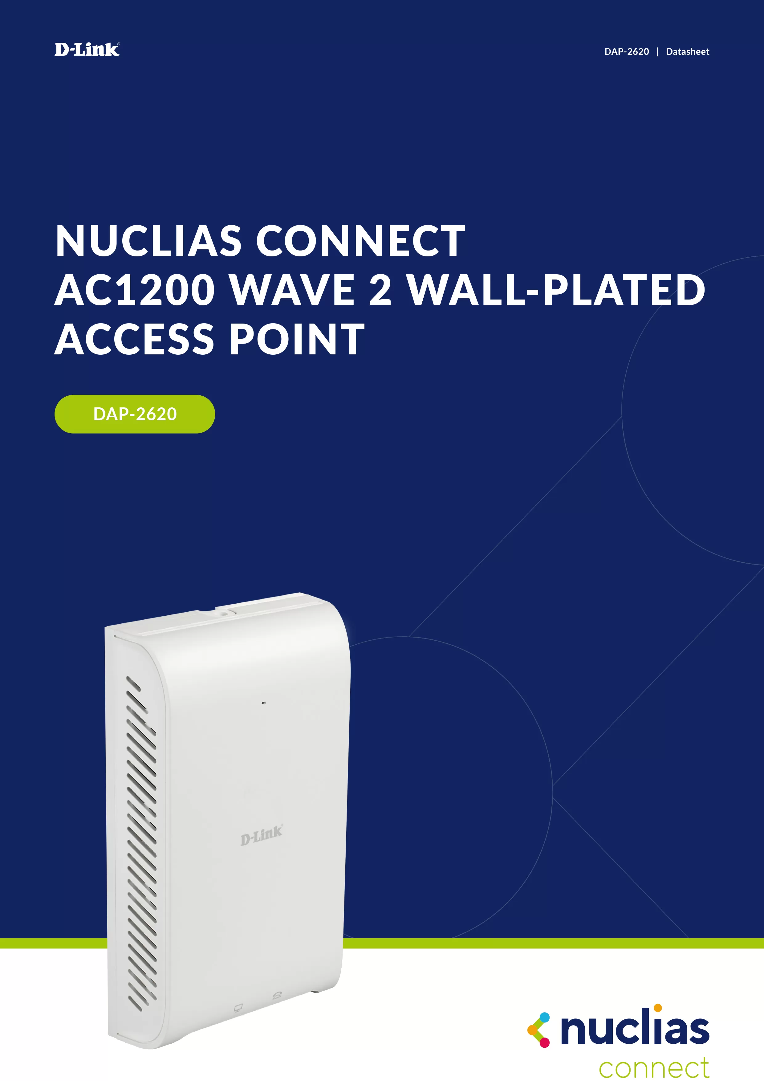 D-Link 友訊 DAP-2620 Wall-Plate AC1200 Wave 2雙頻PoE無線基地台