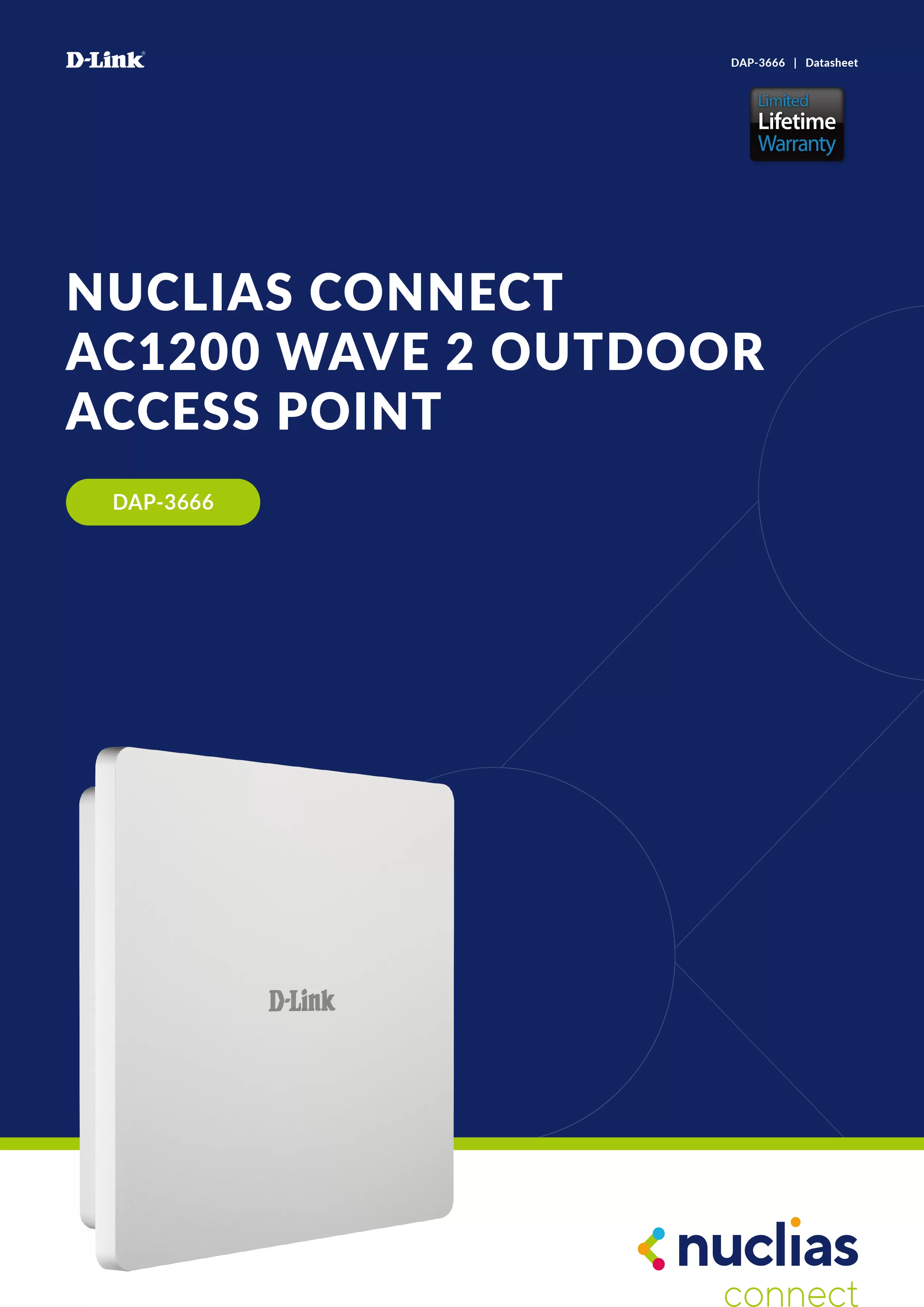 D-Link 友訊 DAP-3666 Wireless AC1200 Wave2 戶外型雙頻PoE無線基地台
